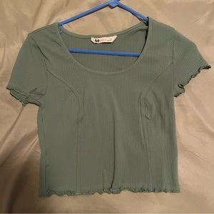 Sage Green Crop Top